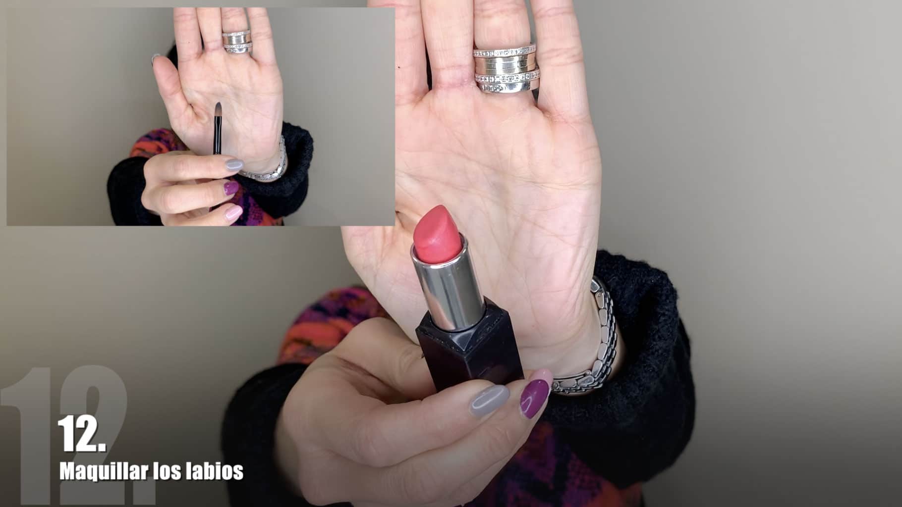 - Paso nº12. Maquillar los labios